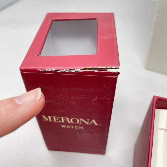 Merona Rose Gold-Tone Crystal Inlay Analog Womens Watch New - Picture 10 of 10